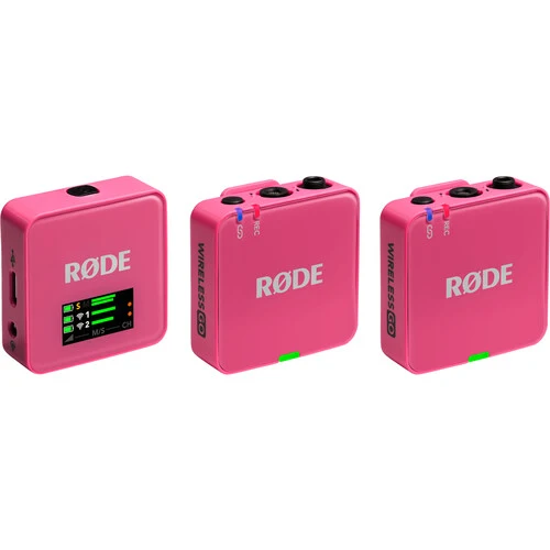RODE Wireless GO (Gen 3) 2-Person Compact Digital Wireless Microphone System/Recorder (2.4 GHz, Pink)