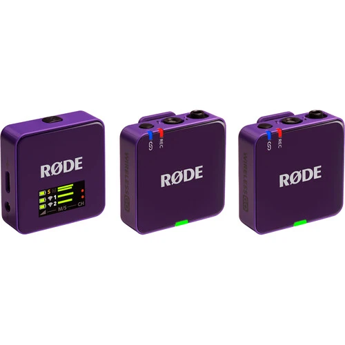 RODE Wireless GO (Gen 3) 2-Person Compact Digital Wireless Microphone System/Recorder (2.4 GHz, Purple)