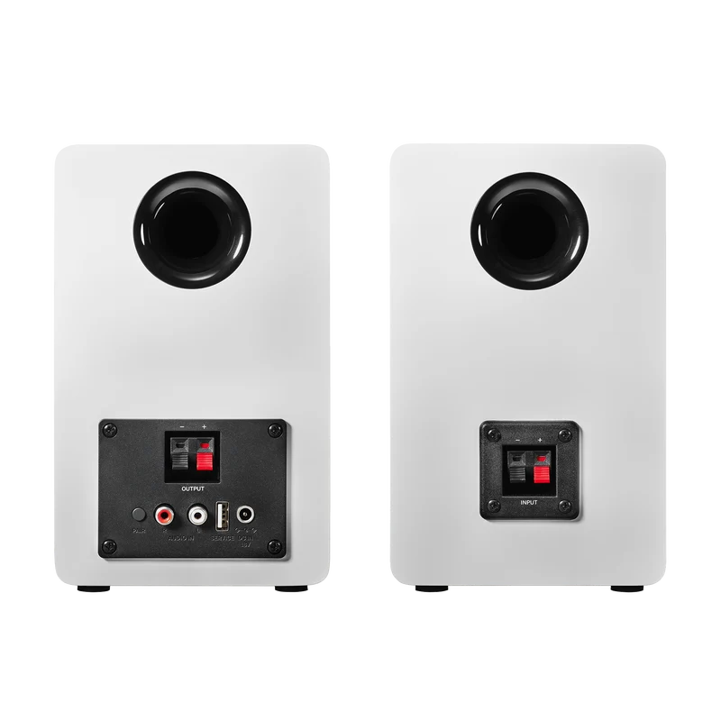 Audio-Technica AT-SP3X 2-Way Active Wireless Bookshelf Speakers (White)