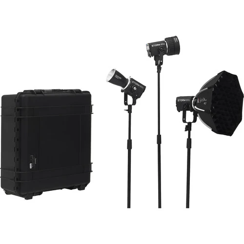 Aputure Storm 80c LED Monolight 3-Light Kit (US)