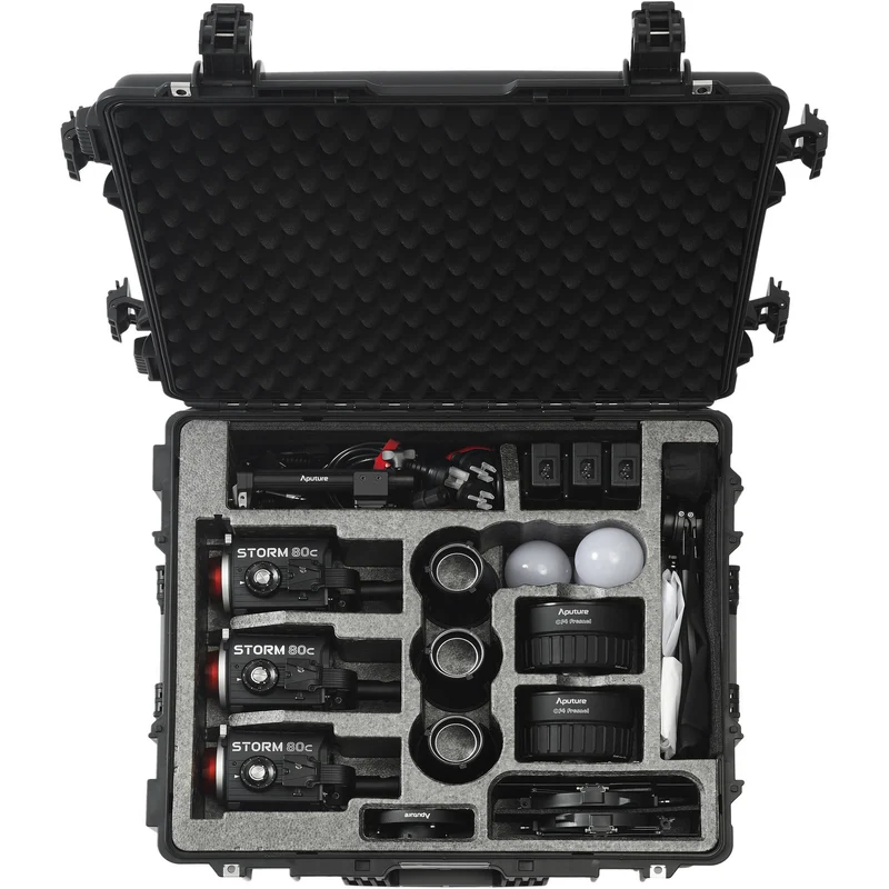 Aputure Storm 80c LED Monolight 3-Light Kit (US)