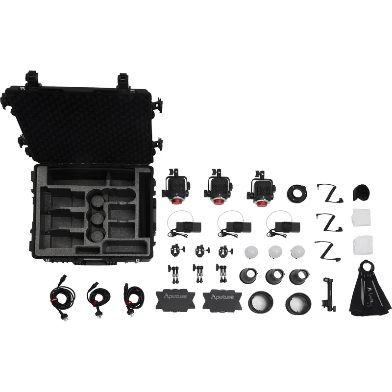 Aputure Storm 80c LED Monolight 3-Light Kit (US)