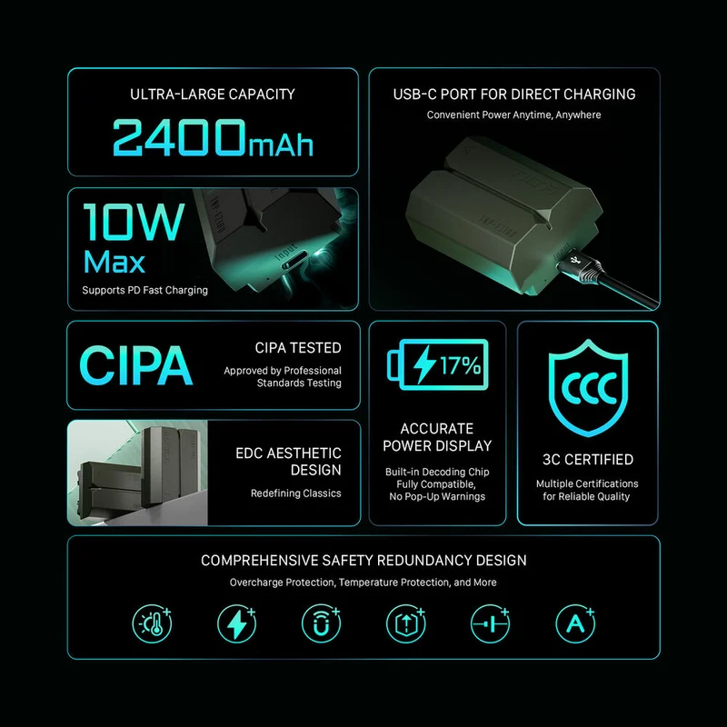 Tilta NP-FZ100 USB-C Battery (2400mAh)