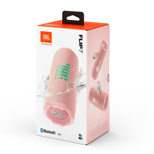 JBL Flip 7 Portable Waterproof Bluetooth Speaker (Pink)