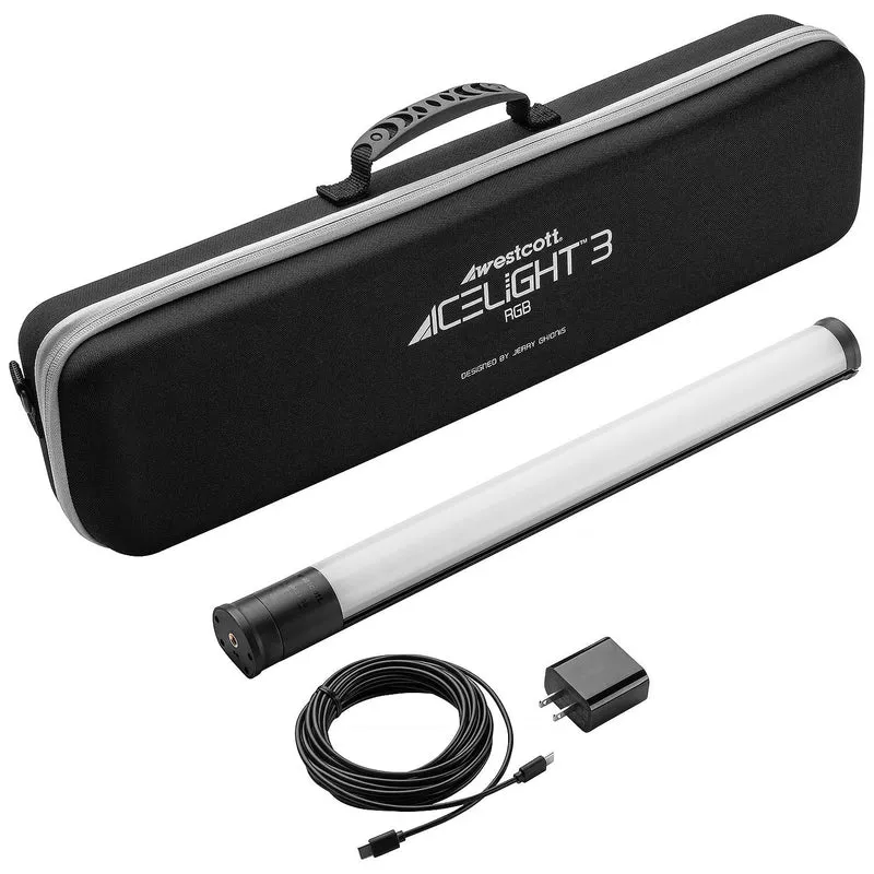 Westcott Ice Light 3 RGB LED Tube Light (1.5', AC Power Kit)