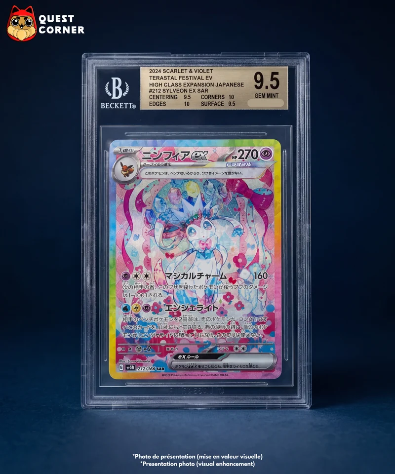 Carte Gradée Pokémon – Nymphali ex SAR 212/187 - BGS 9.5 - SV8a - Japonais