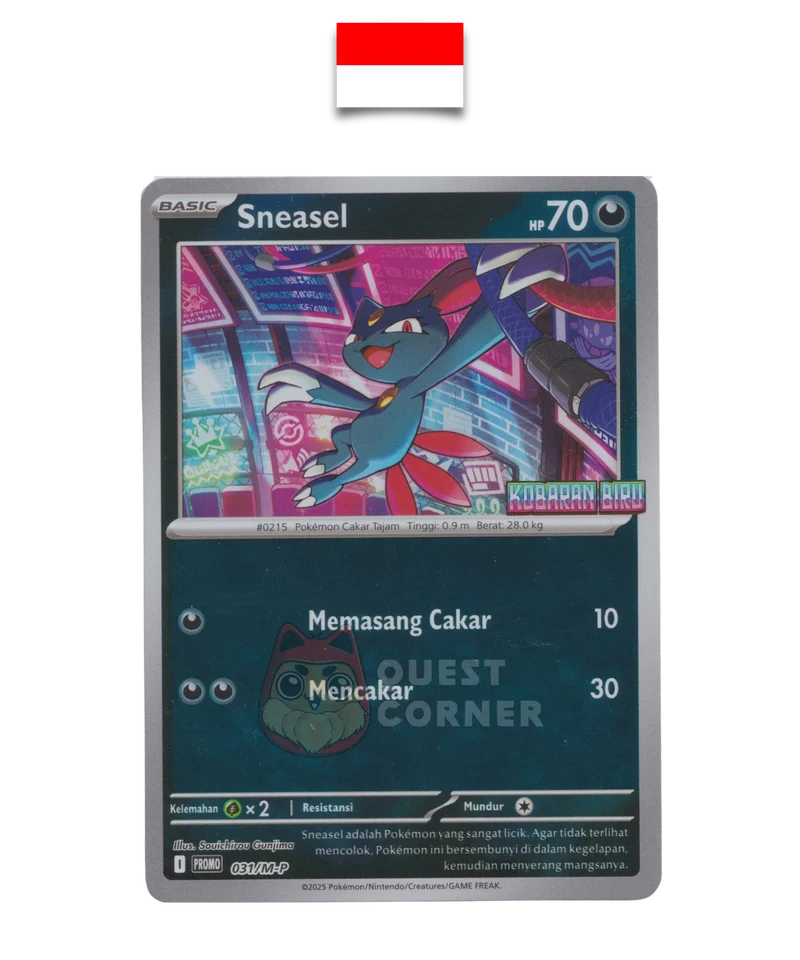 Carte Pokémon – Farfuret 031/M-P – Reverse Holo – Promo Stamp – Kobaran Biru – Indonésien