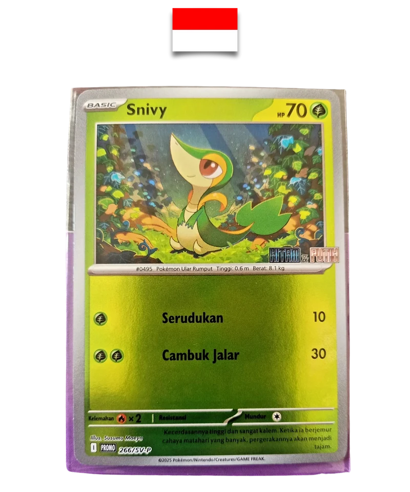 Carte Pokémon – Vipélierre 266/SV-P Stamp Hitam x Putih – Indonésien