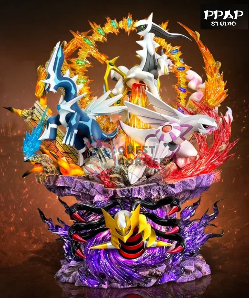 Statue Résine Pokémon - Dialga, Palkia, Giratina & Arceus - PPAP