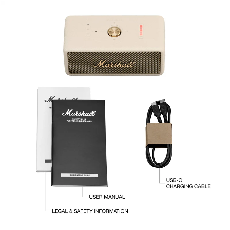 Marshall Emberton III Portable Waterproof Wireless Speaker (Cream)