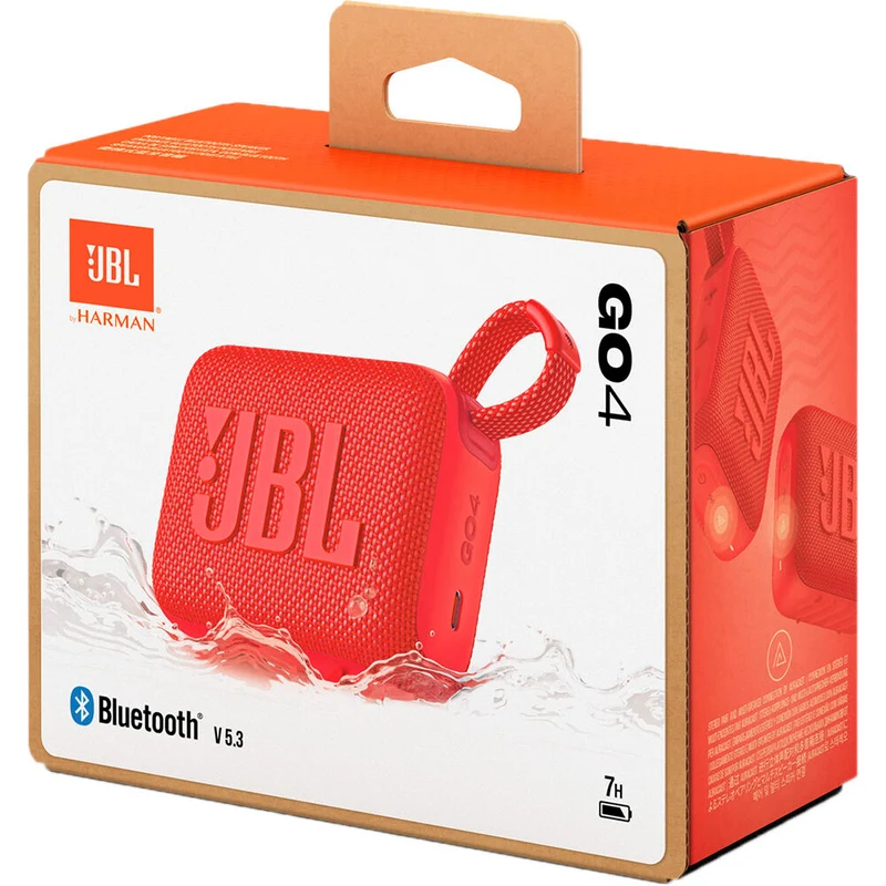 JBL Go 4 Portable Bluetooth Speaker (Red)