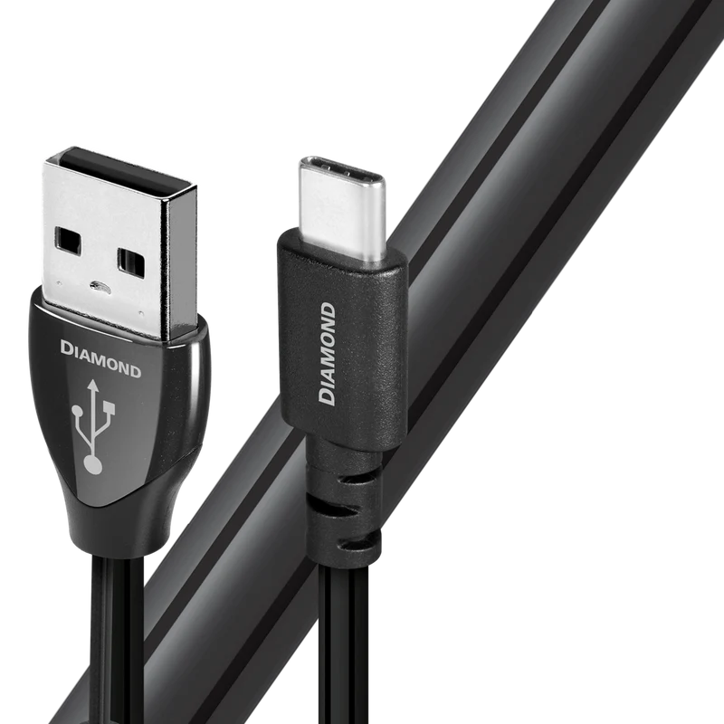 Audioquest Diamond - Câble USB C à USB A 72v DBS à surface 100% solide Argent