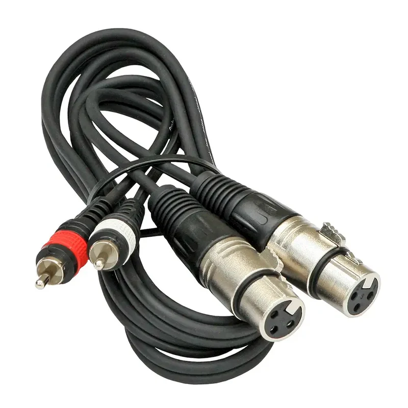 Câble 1,5m - 2 RCA M / 2 XLR F