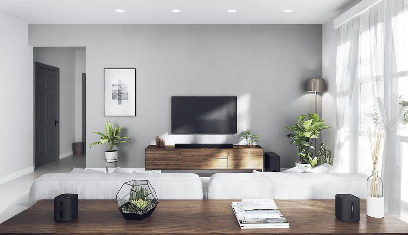 Yamaha SRX50A - Barre de son 280Watts, Dolby Atmos, Sub sans fil, Clear Voice