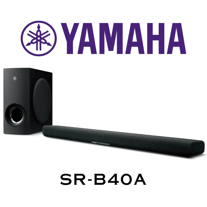 Yamaha SRB40A - Barre de son 200Watts, Dolby Atmos, Sub sans fil, Clear Voice