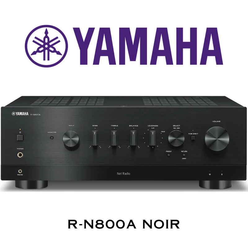Yamaha RN800A - Récepteur stéréo MusicCast 100Watts par canal, Wi-Fi, Bluetooth®, entrée phono, HP A/B