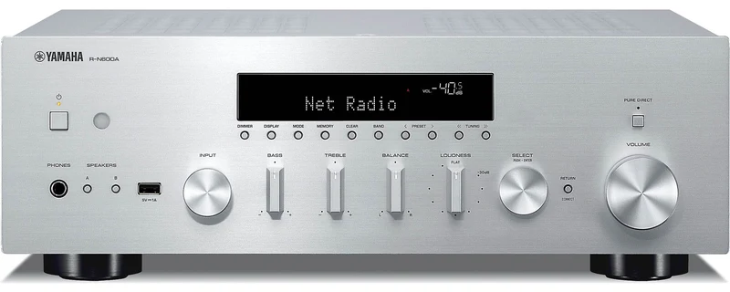 Yamaha RN600A - Récepteur stéréo MusicCast 80W/C, DAC, Wi-Fi, Bluetooth, entrée phono, HP A/B