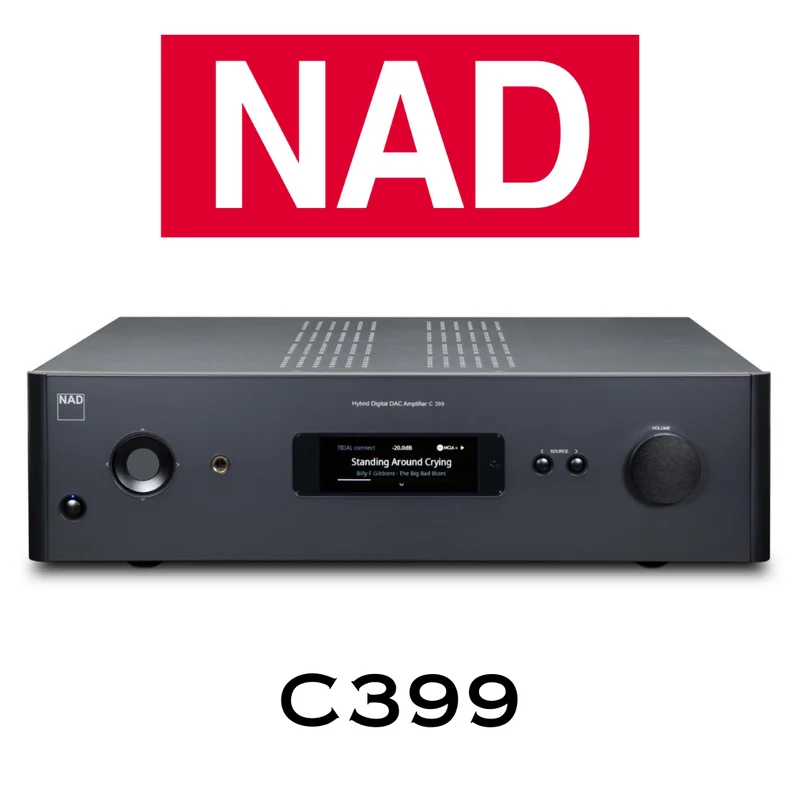 NAD C399 - Amplificateur stéréo intégré hybride 180 W/C, DAC, entrée phono