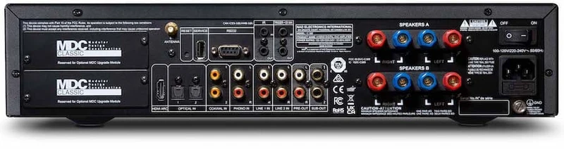 NAD C389BluOS - Amplificateur stéréo intégré hybride 130 W/C, DAC, entrée phono