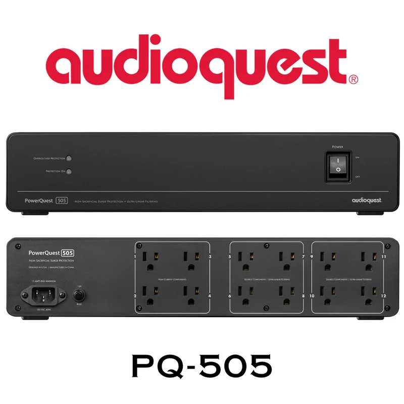 Audioquest PowerQuest PQ-505 - Barre à 12 prises + Cordon PQ-715 2M