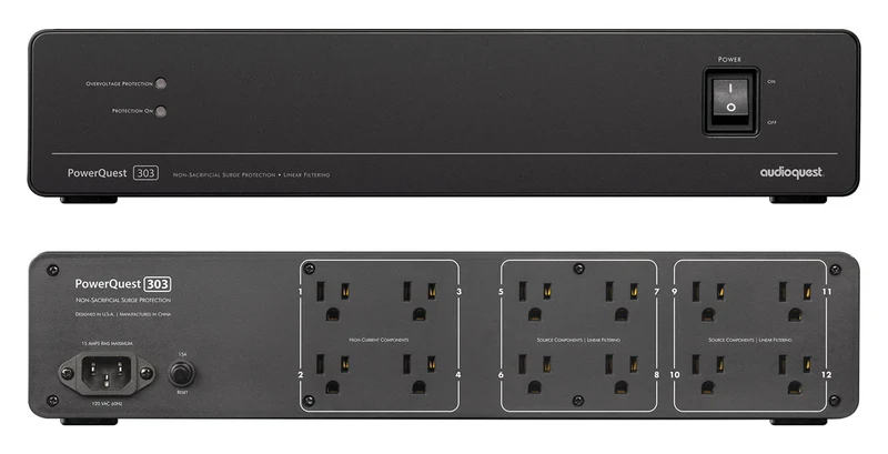Audioquest PowerQuest PQ-303 - Barre à 12 prises + Cordon PQ-415 2M