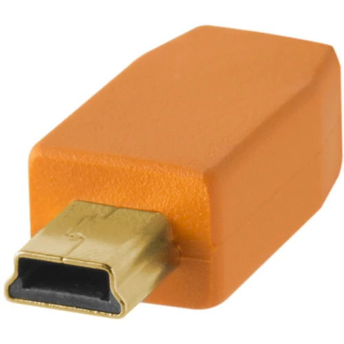 Tether Tools TetherPro USB 2.0 Type-A to 5-Pin Mini-USB Cable (Orange, 15') - Open Box