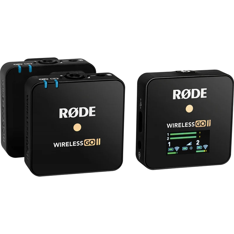 Rode Wireless GO II 2-Person Compact Digital Wireless Microphone System/Recorder (2.4 GHz, Black) - Open Box