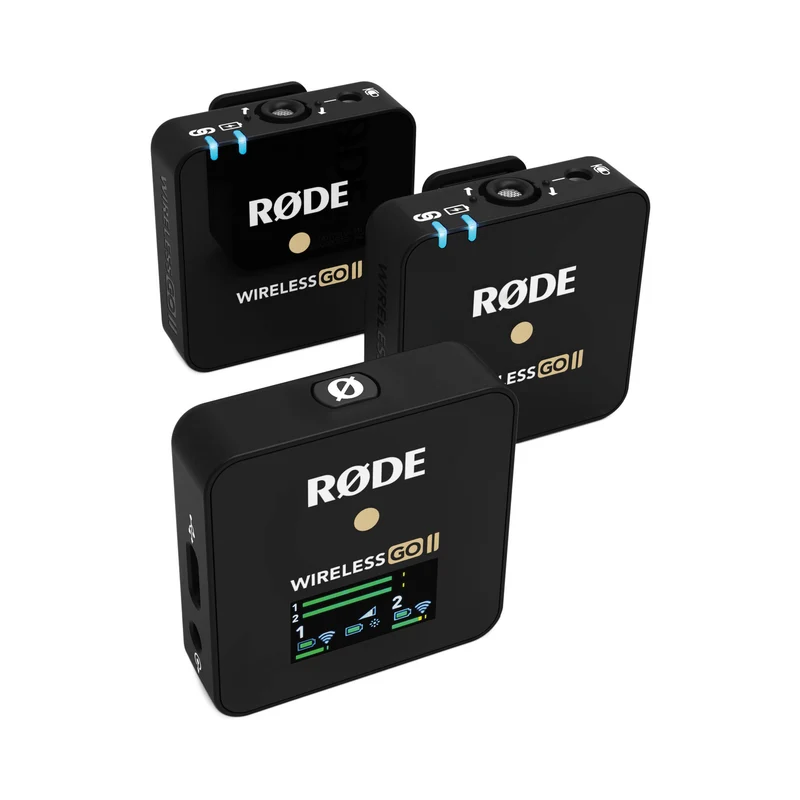 Rode Wireless GO II 2-Person Compact Digital Wireless Microphone System/Recorder (2.4 GHz, Black) - Open Box