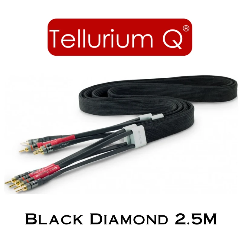 Tellurium Q DTBLKDHBS - Câbles à haut-parleurs lisse haut de gamme 2M-4M (la paire)