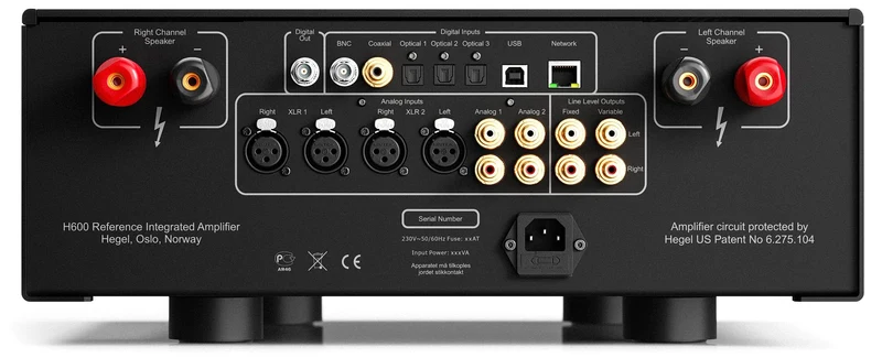 Hegel H600 - Amplificateur stéréo intégré 2 x mono 303Watts par canal