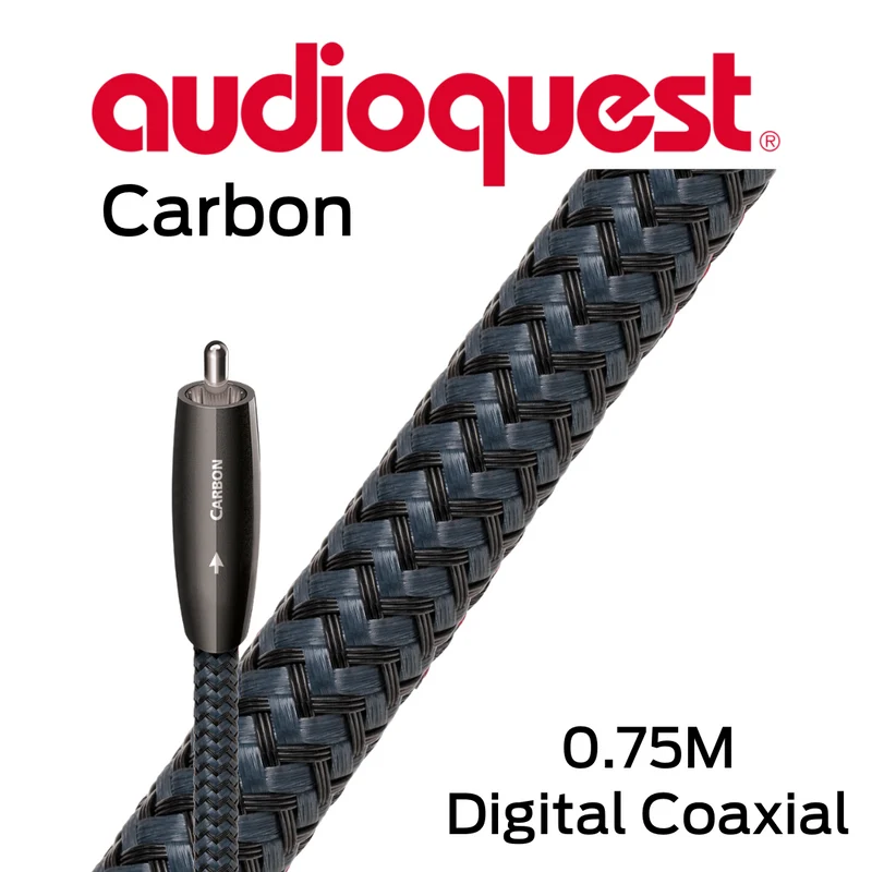 Audioquest Carbon - Câbles d'interconnexion coaxial 21 AWG 5% argent