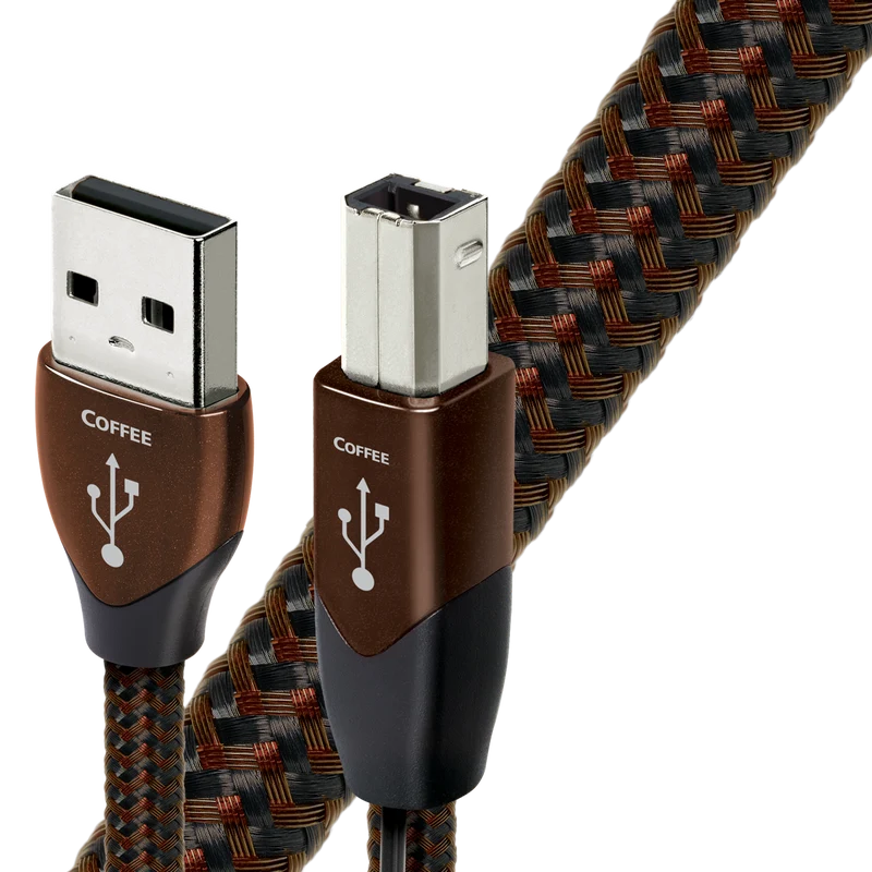 Audioquest Coffee - Câbles d'interconnexion USB A-B 72v DBS 10% argent