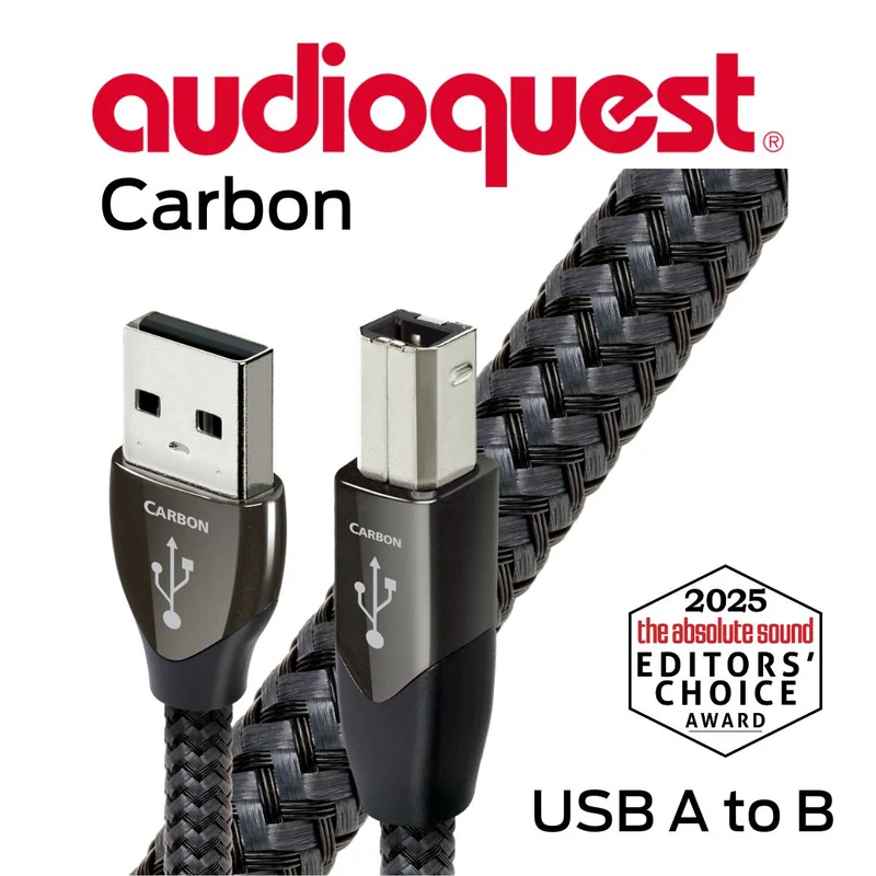 Audioquest Carbon - Câbles d'interconnexion de type USB A-B 5% argent