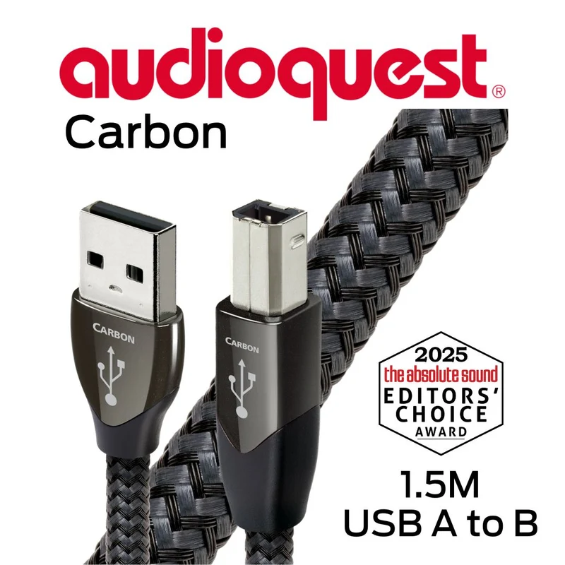 Audioquest Carbon - Câbles d'interconnexion de type USB A-B 5% argent