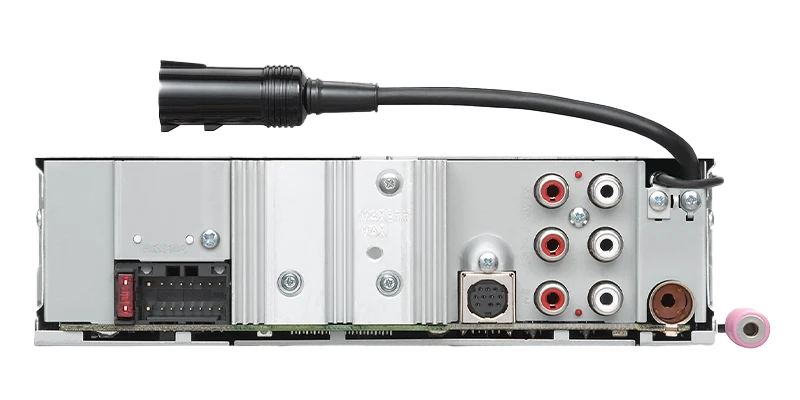 Kenwood KMR-M332BT - Récepteur multimédia numérique marin avec Bluetooth, éclairage de couleur variable, égaliseur 13 bandes et DTA, Entrée USB et AUX en façade 3 pré-sorties 4.0V