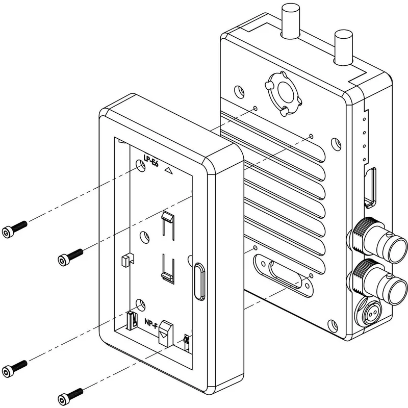 Teradek Dual Direct Mount Battery Plate for L-Series and LP-E6 Batteries