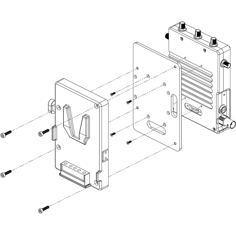 Teradek Bolt 1000 LT and 500 XT RX Battery Plate (V-Mount)