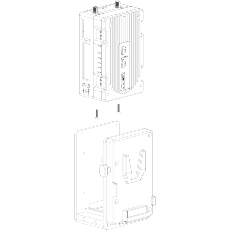 Teradek Dual 14.4V V-Mount Battery Plate for Bond & Cube 600/700 Series