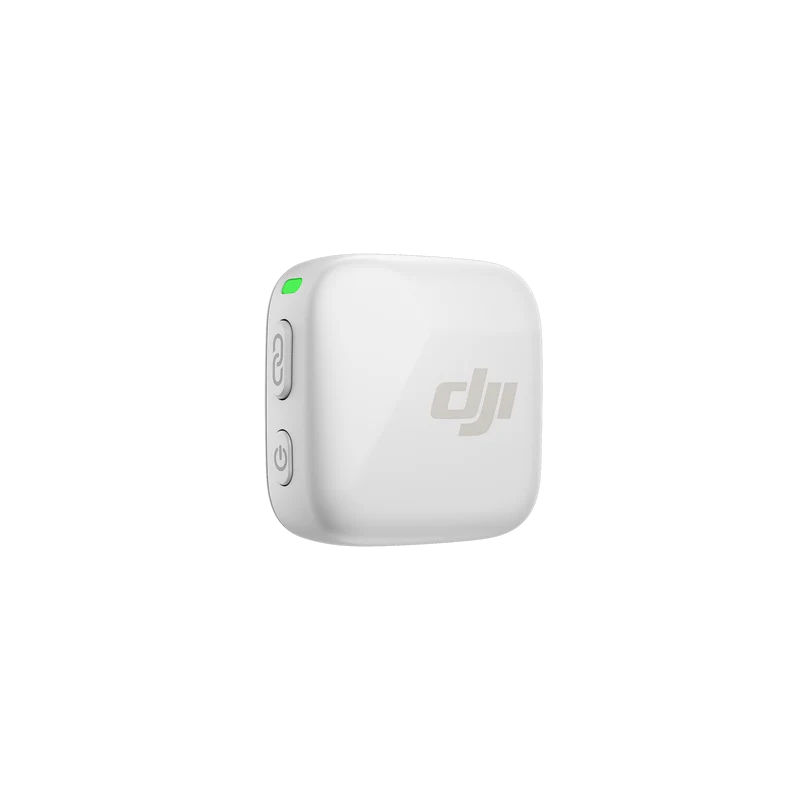 DJI Mic Mini Clip-On Transmitter with Built-In Microphone (2.4 GHz, Arctic White)