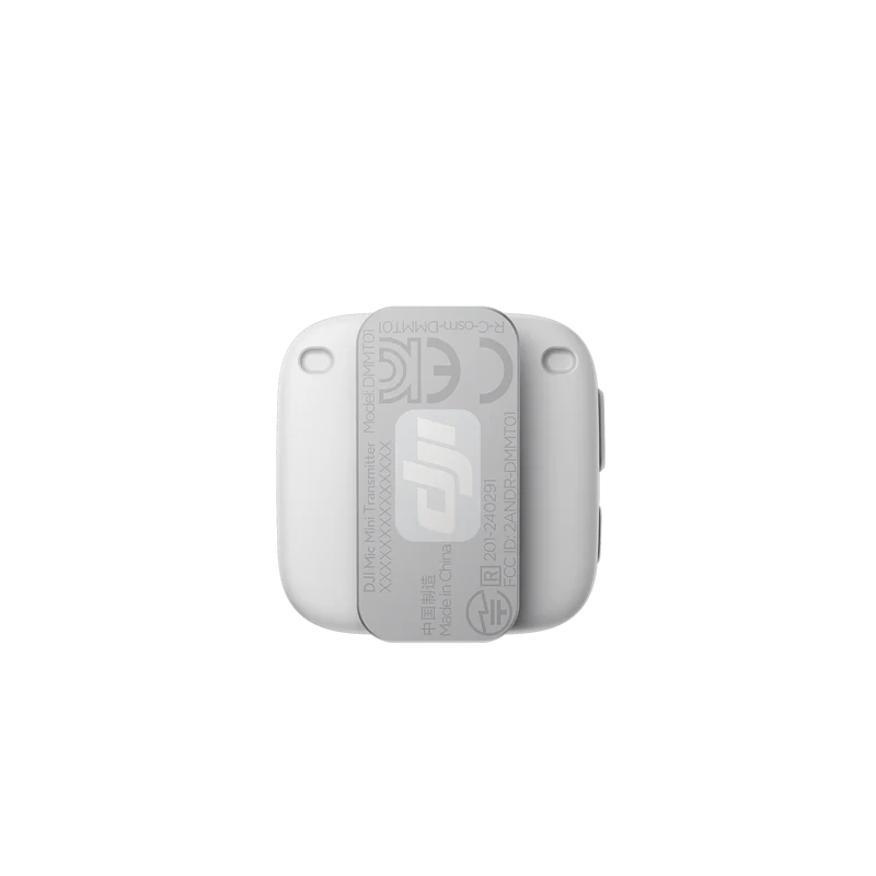 DJI Mic Mini Clip-On Transmitter with Built-In Microphone (2.4 GHz, Arctic White)