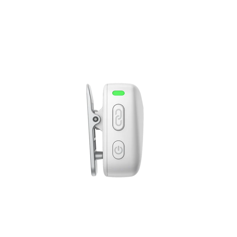 DJI Mic Mini Clip-On Transmitter with Built-In Microphone (2.4 GHz, Arctic White)