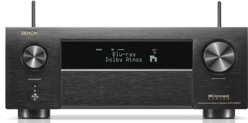 Denon AVRX4800H - Récepteur cinéma maison 9.4, 8K, 125W, 9 canaux amplifés, Dolby Atmos, 4K/120Hz