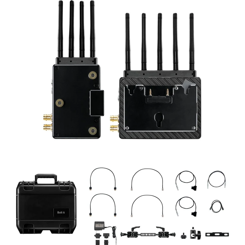 Teradek Bolt 6 XT 750 12G-SDI/HDMI Wireless RX/TX Deluxe Kit (Gold Mount)