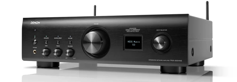 Denon PMA900HNE - Amplificateur stéréo intégré 50Watts/Canal avec lecteur réseau intégré, entrées phono, DAC PCM1795