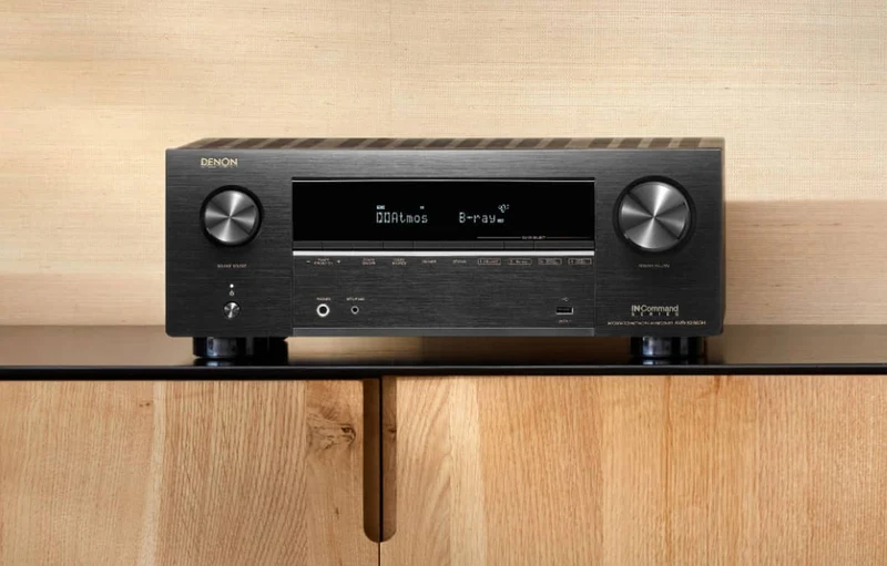 Denon AVRX2800H - Récepteur cinéma maison 7.2, 8K, 95W, 7 canaux amplifiés, vidéos 8K, son 3D!