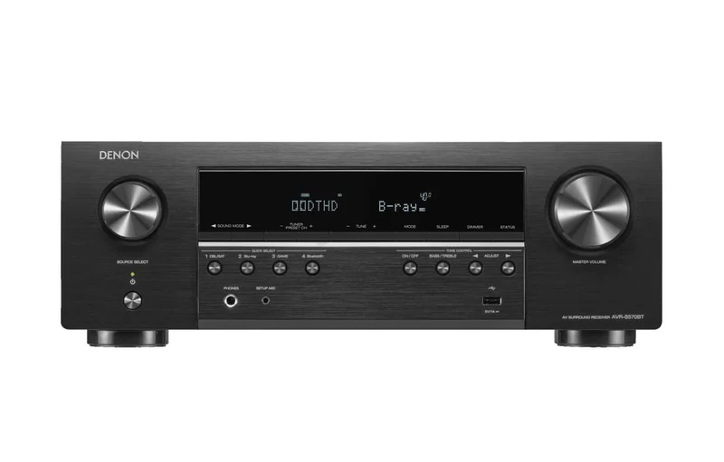 Denon AVR570BT - Récepteur cinéma maison 5.2, 70W, 5 canaux amplifiés, vidéo 8K