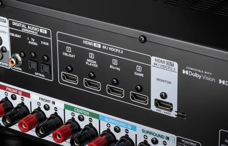 Denon AVR570BT - Récepteur cinéma maison 5.2, 70W, 5 canaux amplifiés, vidéo 8K