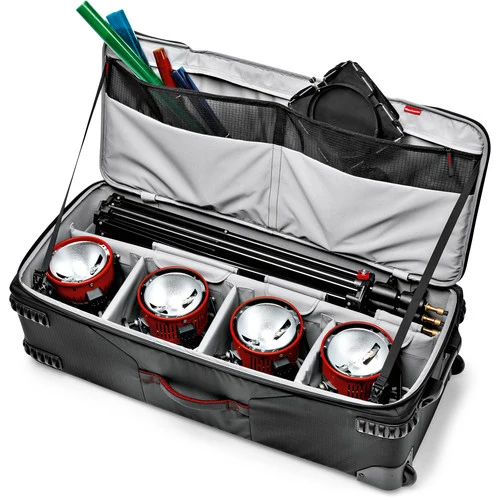 Manfrotto Pro-Light Rolling Lighting Gear Organizer V2 (Large, Black)