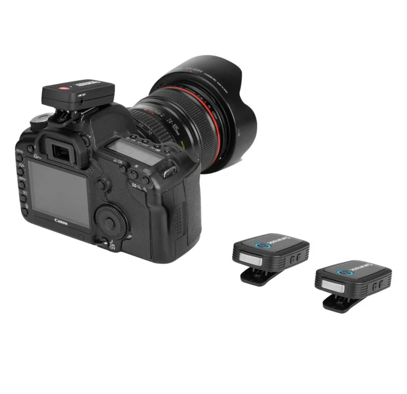 Saramonic Blink 500 Digital Camera-Mount Wireless Omni Lavalier Microphone System (2.4 GHz) Black 2 Transmitters + 2 Lav mics Lightning-Open Box