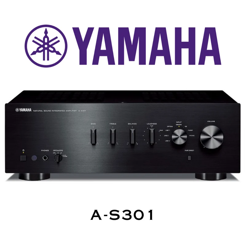Yamaha AS301 - Amplificateur stéréo 60Watts par canal, entrée phono, HP A+B